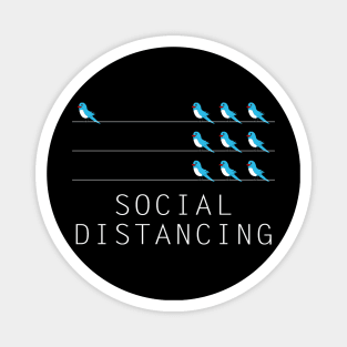 Social Distancing cute birds Magnet